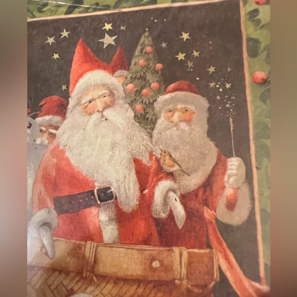 HALLMARK Natures Sketchbook Vintage Christmas Cards MARJOLEIN BASTIN Santa Claus - Picture 3 of 7